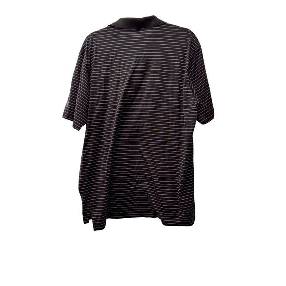 Peter Millar Men's Size L Striped Polo Shirt Black - Picture 9 of 10